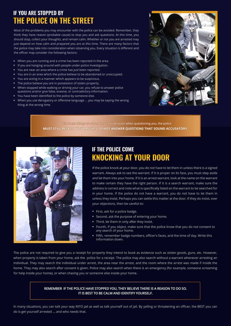 Download "When Stopped by the Police" brochure